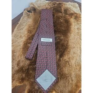 Joseph & Feiss Men's Silk Tie Brown Black Geometric Necktie